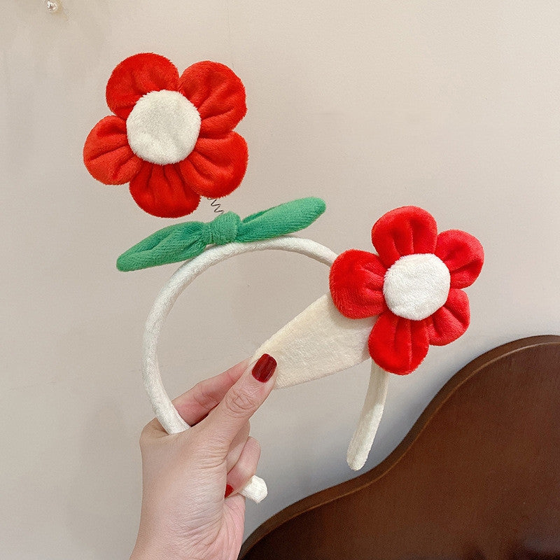 Ladies New Little Red Flower Barrettes