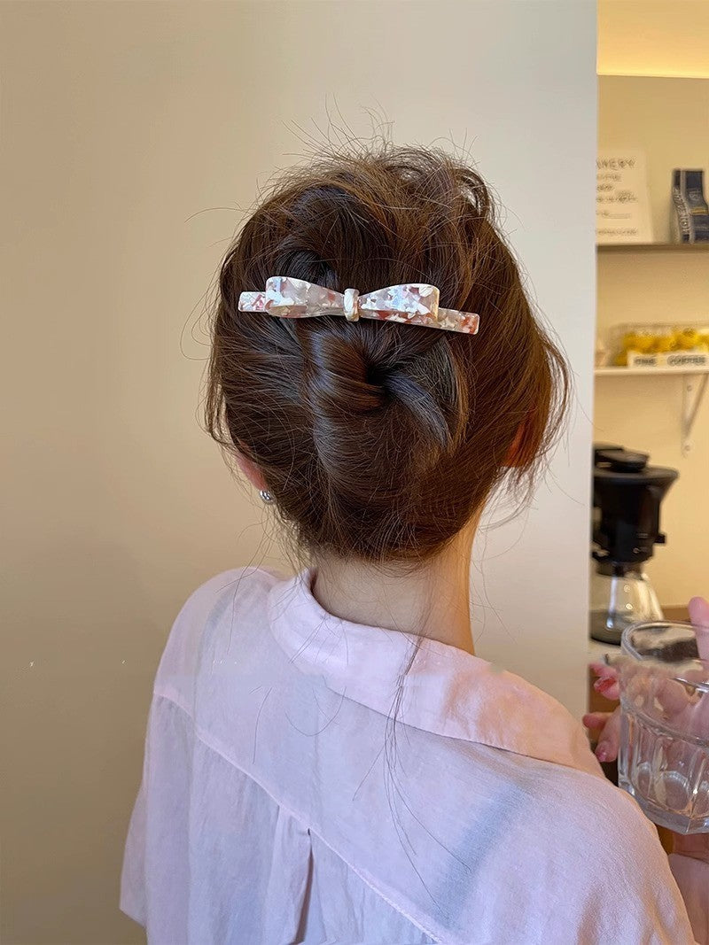 Best Vertical Bow Simple Hair Clip Women
