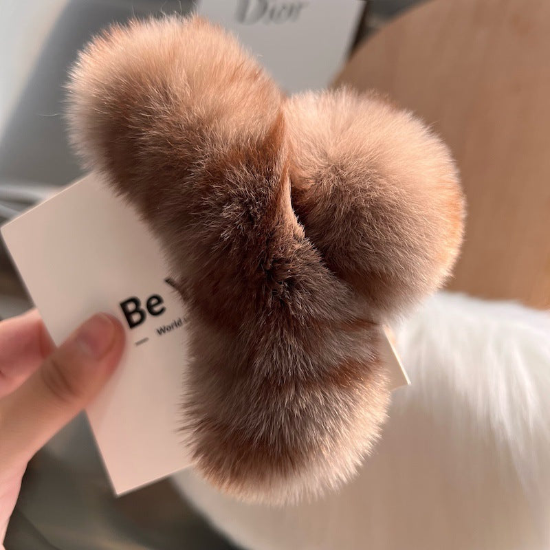 Best Korea Real Otter Hair Hair Clip Female