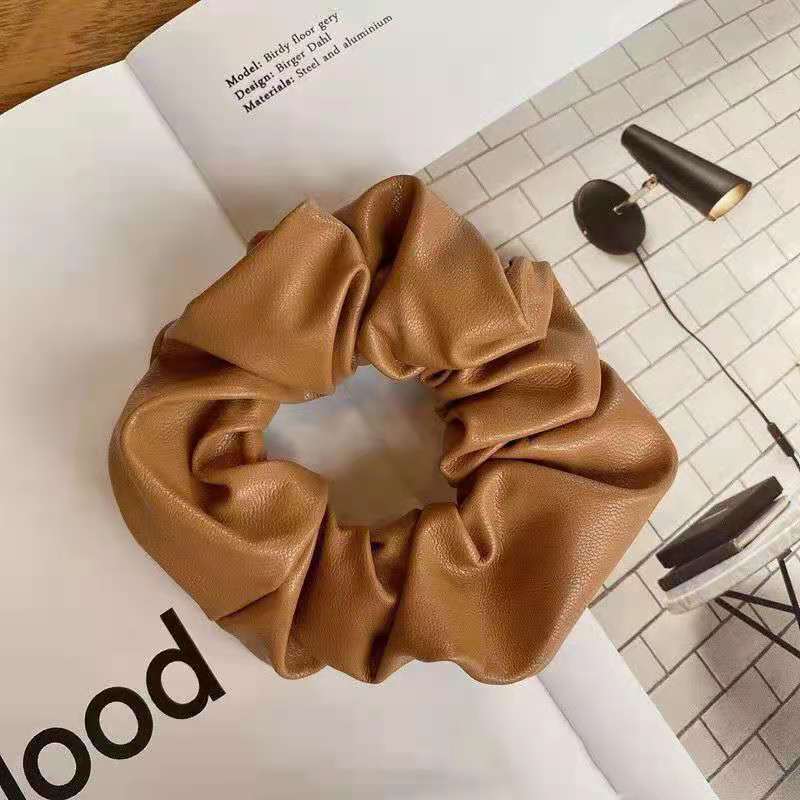 New Style Simple Temperament Pu Leather Large Intestine Hair Ring