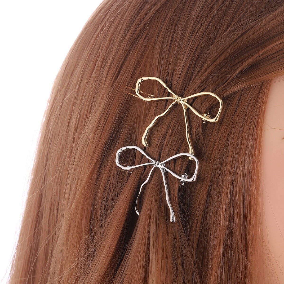 Ins Bow Barrettes Graceful And Fashionable Irregular Hair Accessories