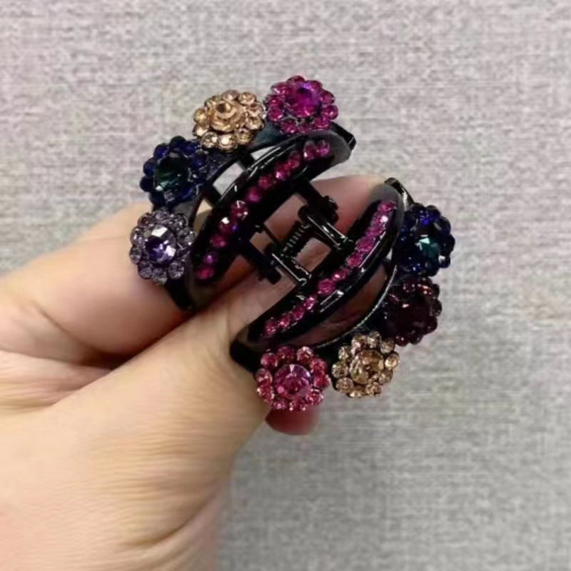 Rhinestone Barrettes High-end Flower Headwear