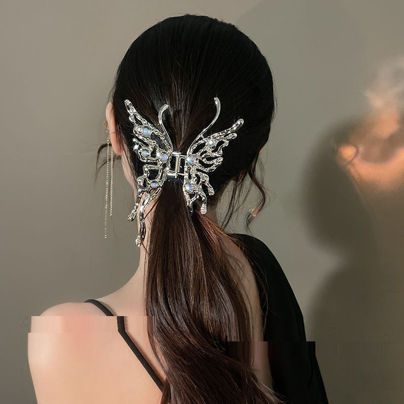 Best Exaggerated Personality Hair Accessories Metal Liquid Butterfly Grab Clip