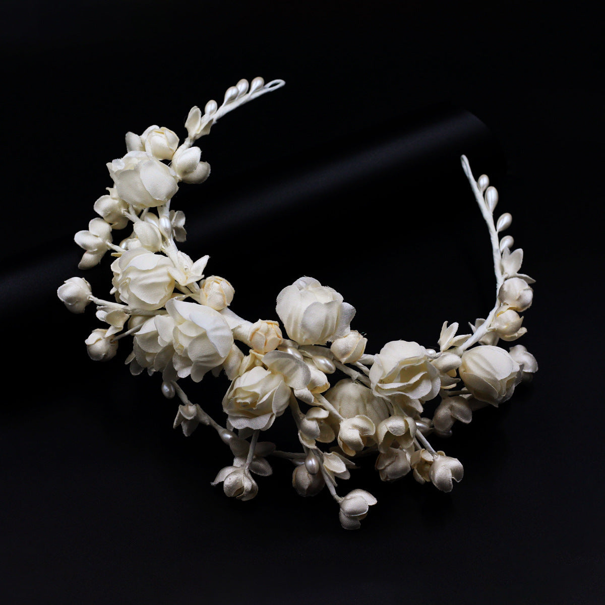 Women's Fashion Flower Hair Band Ear Clip Set