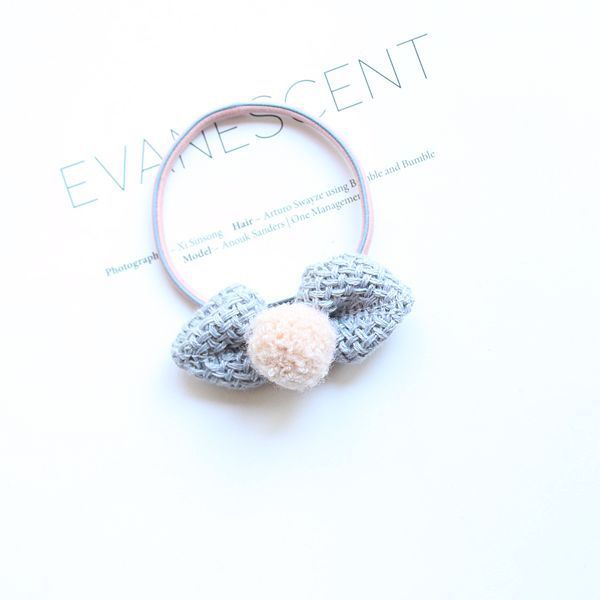Children's Parent-child Hair Ball Cotton And Linen Bow Hairpin Princess BB Clip