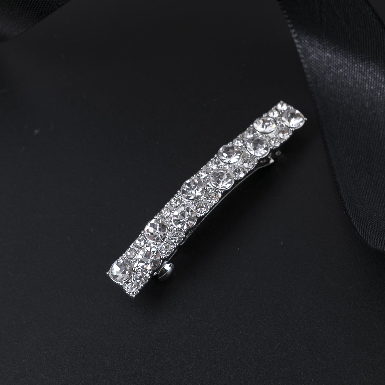 European-style Diamond Shiny Rectangular Strip Barrettes