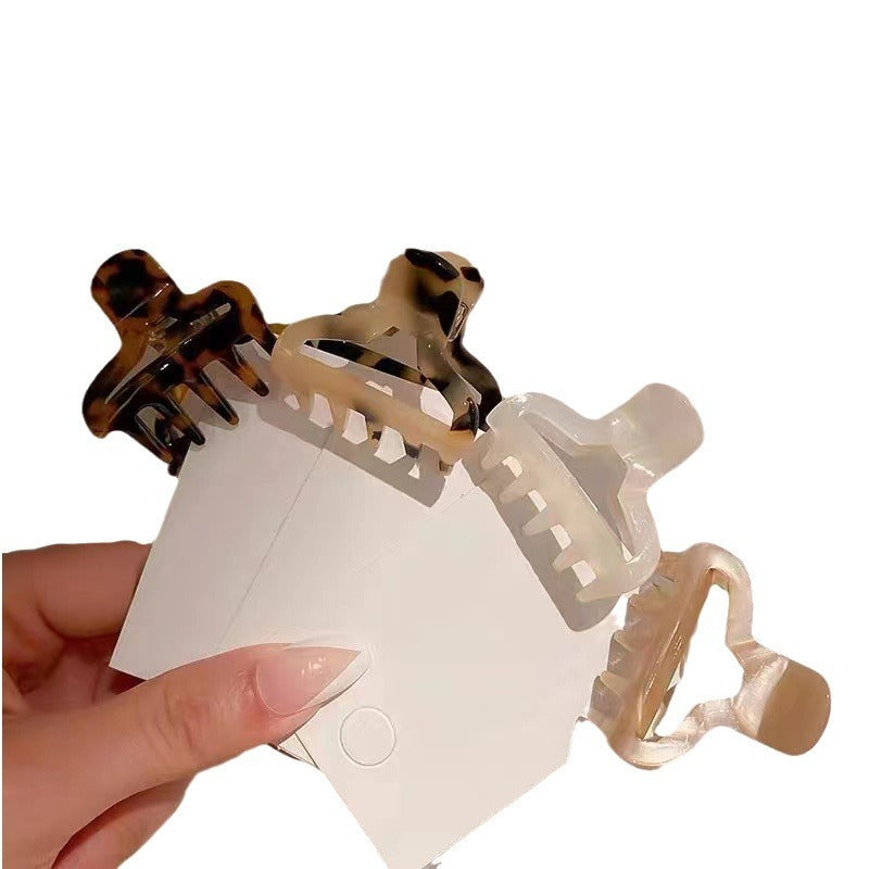 Chessboard Plaid Barrettes Women's Small Size Headdress