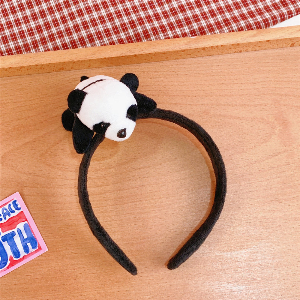 Ins Panda Brooch Lying Down Doll Bag Accessories Female Hair Ring