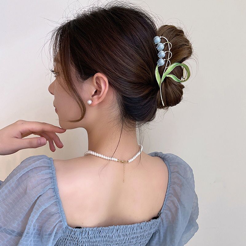 Best Lily Of The Orchid Simple Versatile Large Women's Zinc Alloy Hair Clip