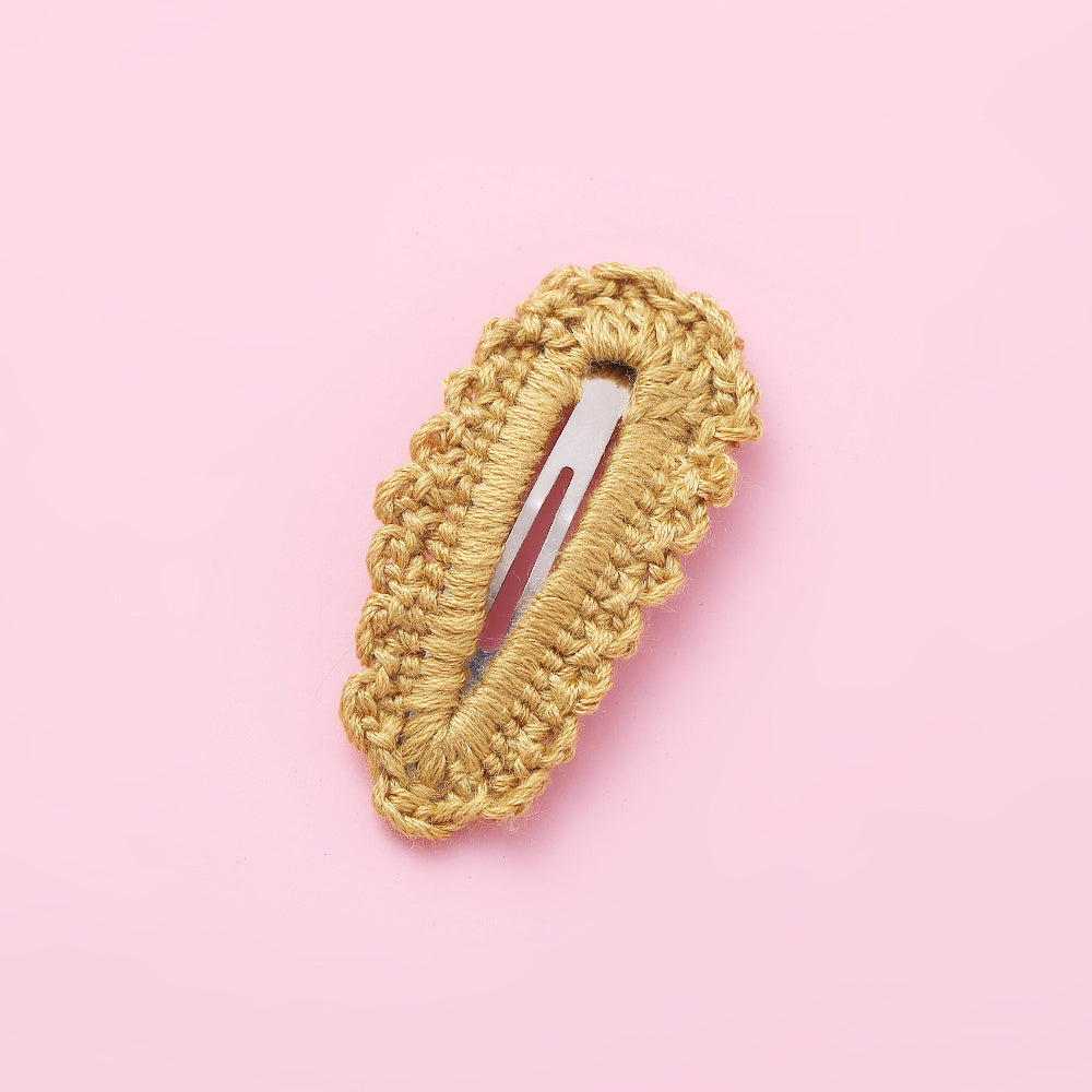Wool Braided Edge  Seamless Cute Children's Hair Clip