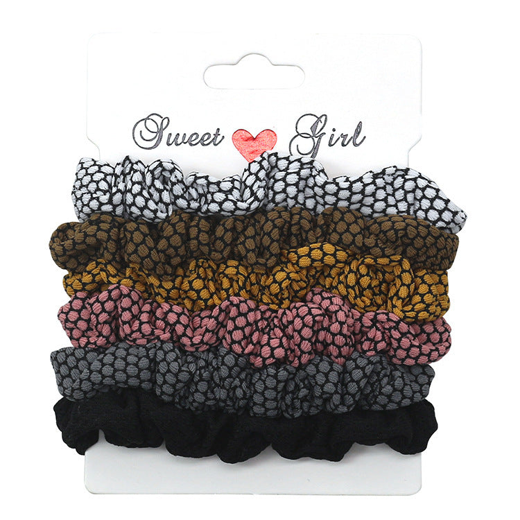 Flannel large intestine hair ring set
