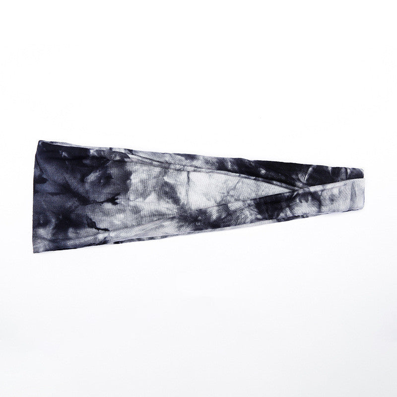 Tie-dye Turban Wide Side Sports Headband