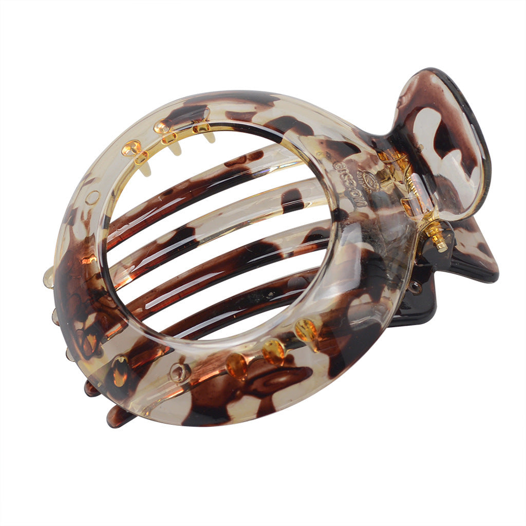 European And American Stylish Round Hollow Hair Plug Barrettes