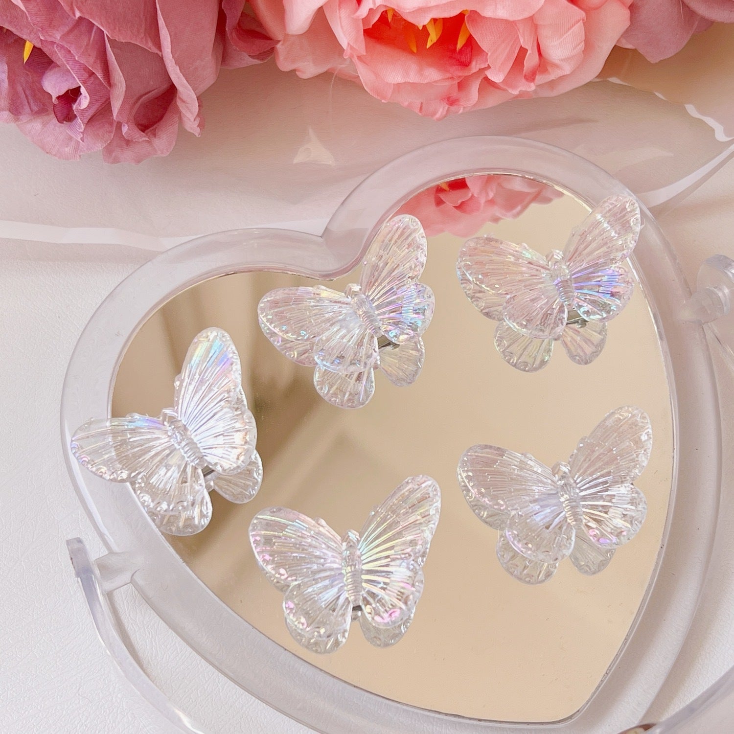 Women's Colorful Transparent Bow Hair Clip