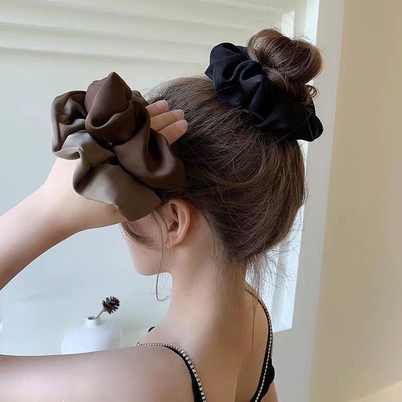 Women's Satin Large Intestine Hair Ring
