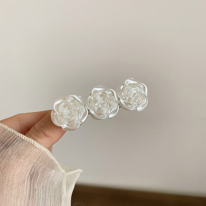 Summer Camellia Barrettes Flower Back Head Head Clip