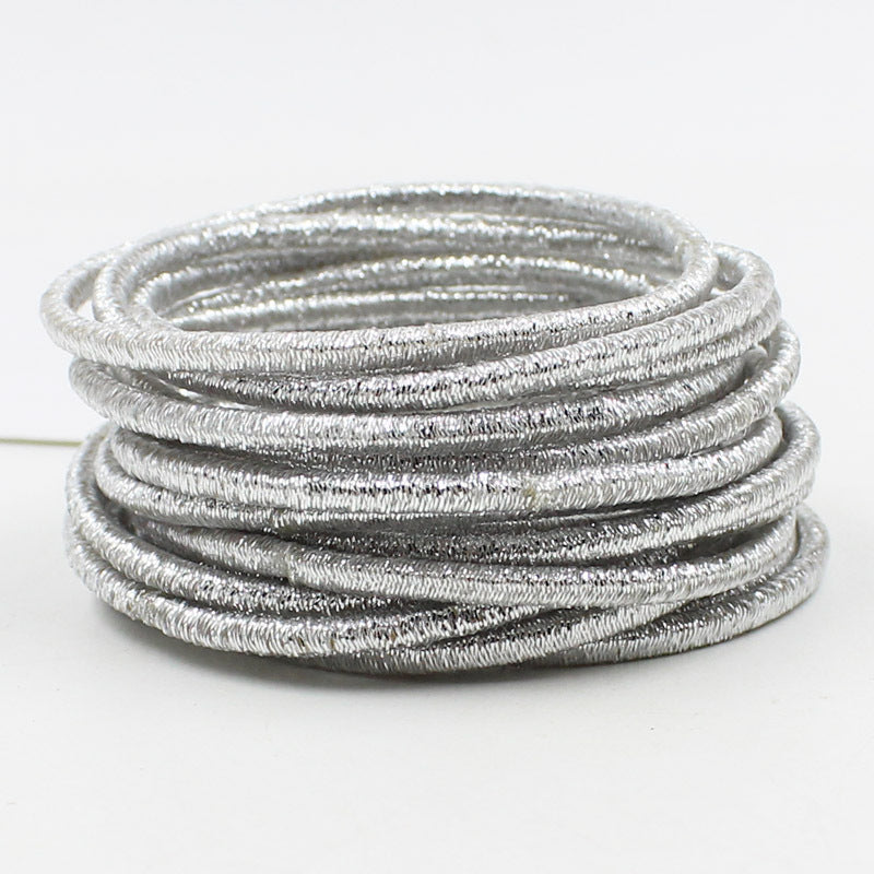 Fine Gold Silver Shiny Hair Ring Product Hang Rope Accessories Headdress