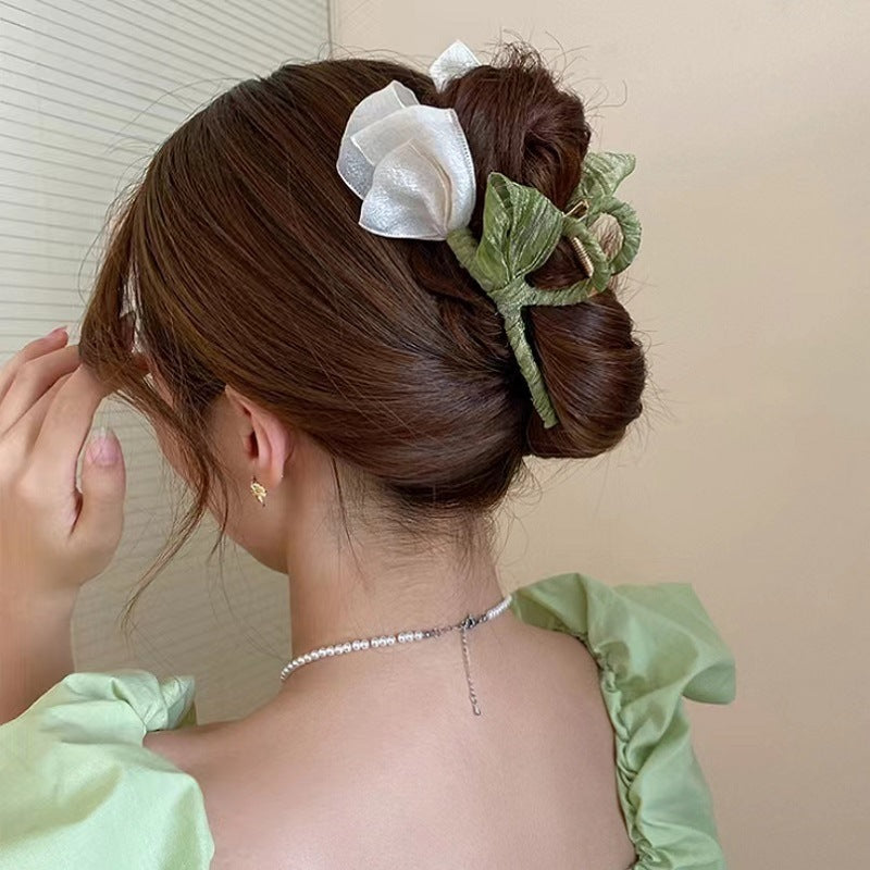 Tulip Flower Hair Clip Korean Style Sweet Back Head