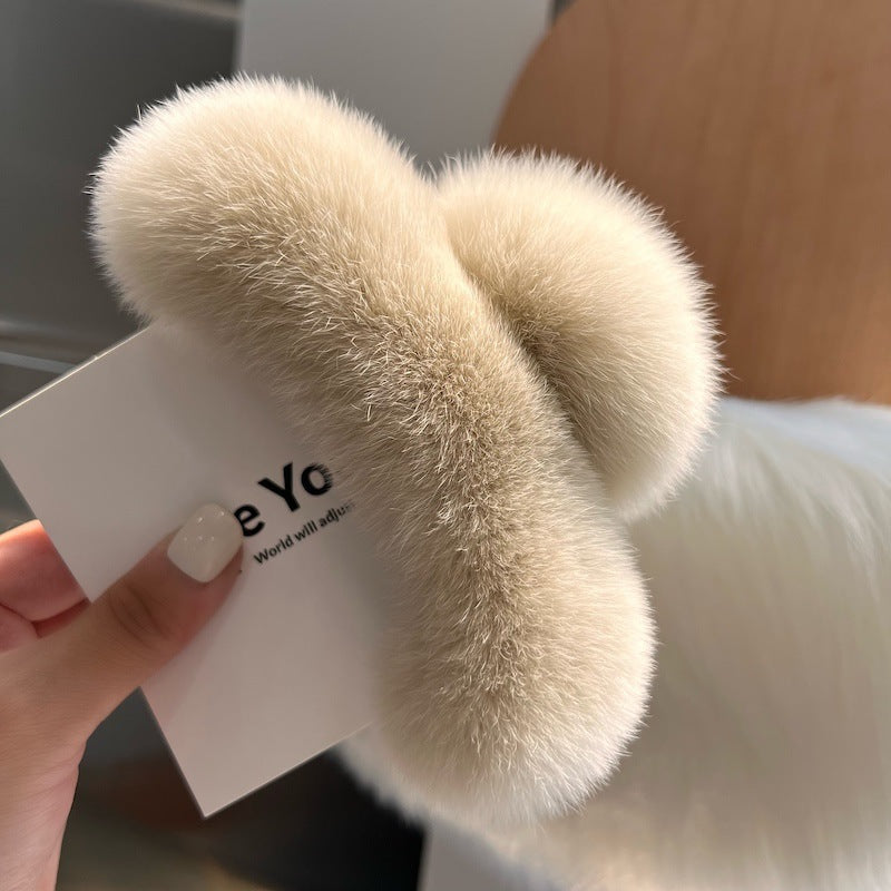 Best Korea Real Otter Hair Hair Clip Female