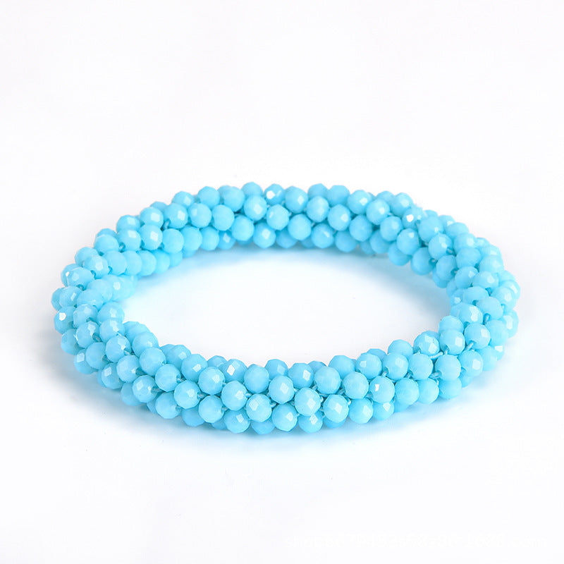 Crystal Color Elastic Rubber Band Hair Ring Ponytail Simple