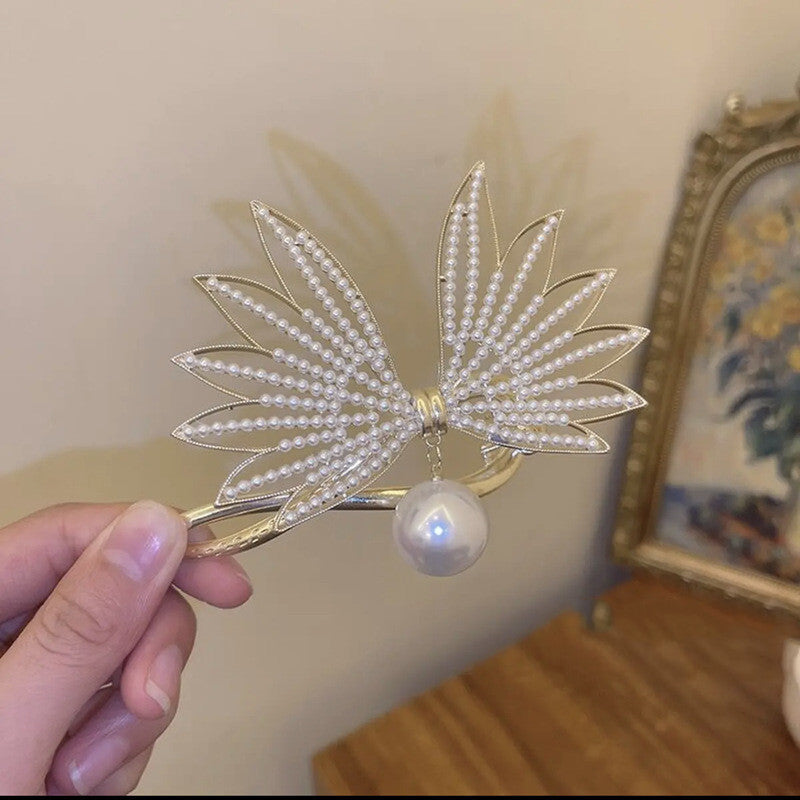 Best Leaf Pearl Rhinestone Twist Clip Hair Curler