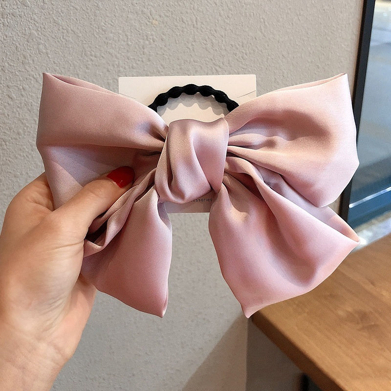 Best High-grade Satin Bow Headdress Flower Hair Ring