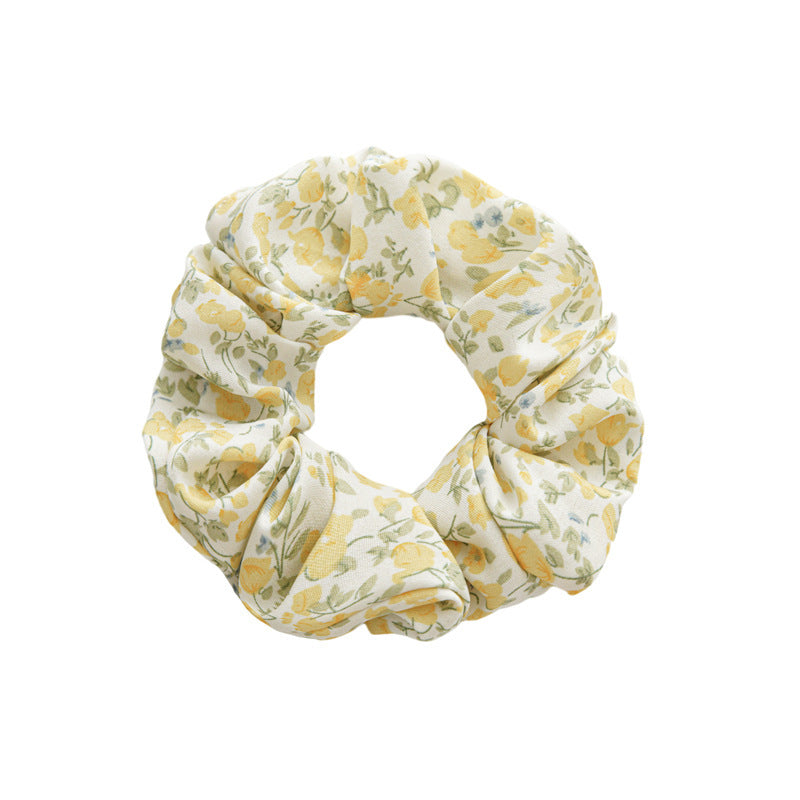 Catharanthus Roseus Blue Flower Chiffon Large Intestine Hair Ring