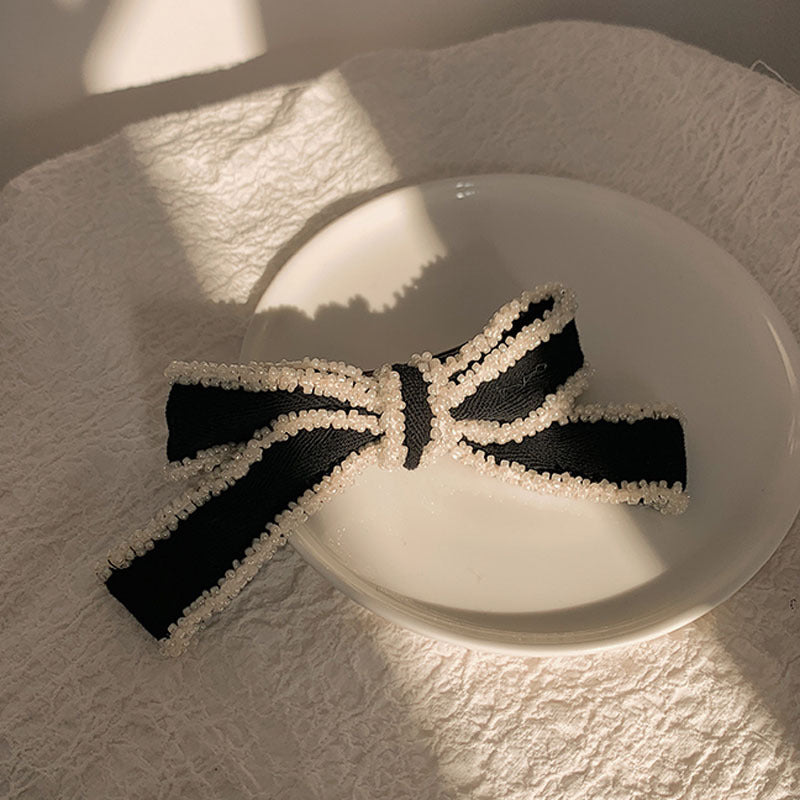 Best Super Nice White Edge Bow Headdress Ornament