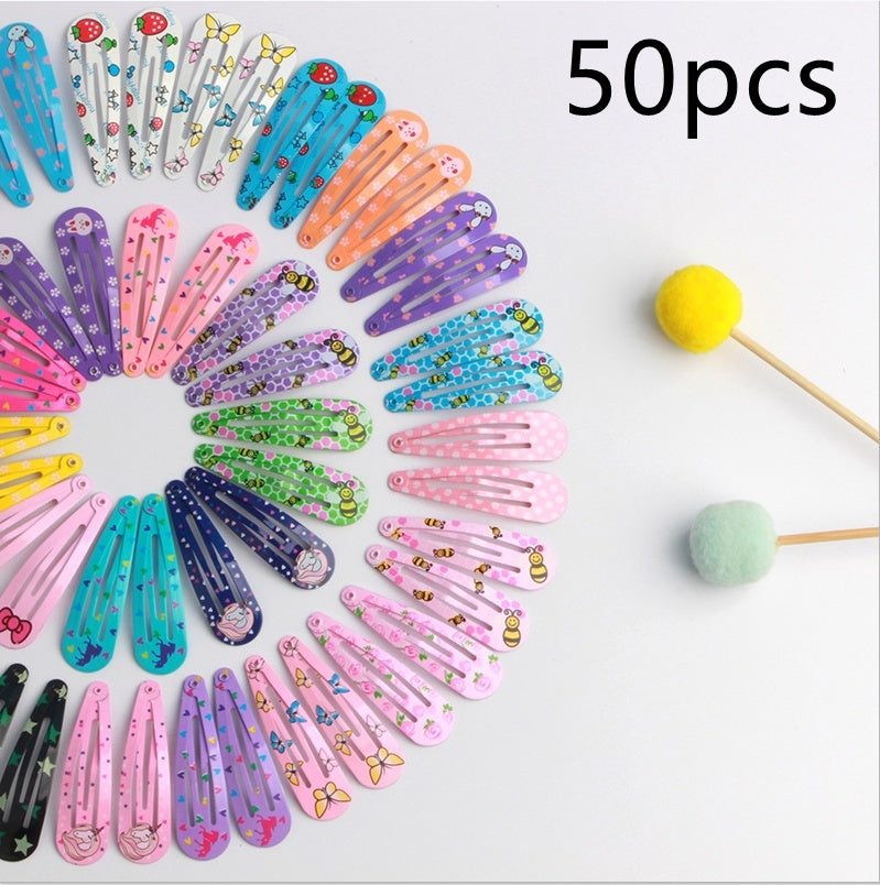 Printing Hairpin Headdress Hair Hairwear Side Clip