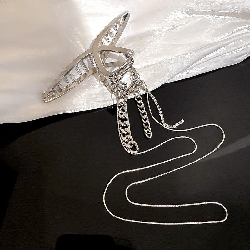 Best Frosty Design Geometric Chain Long Fringe Hair Clip