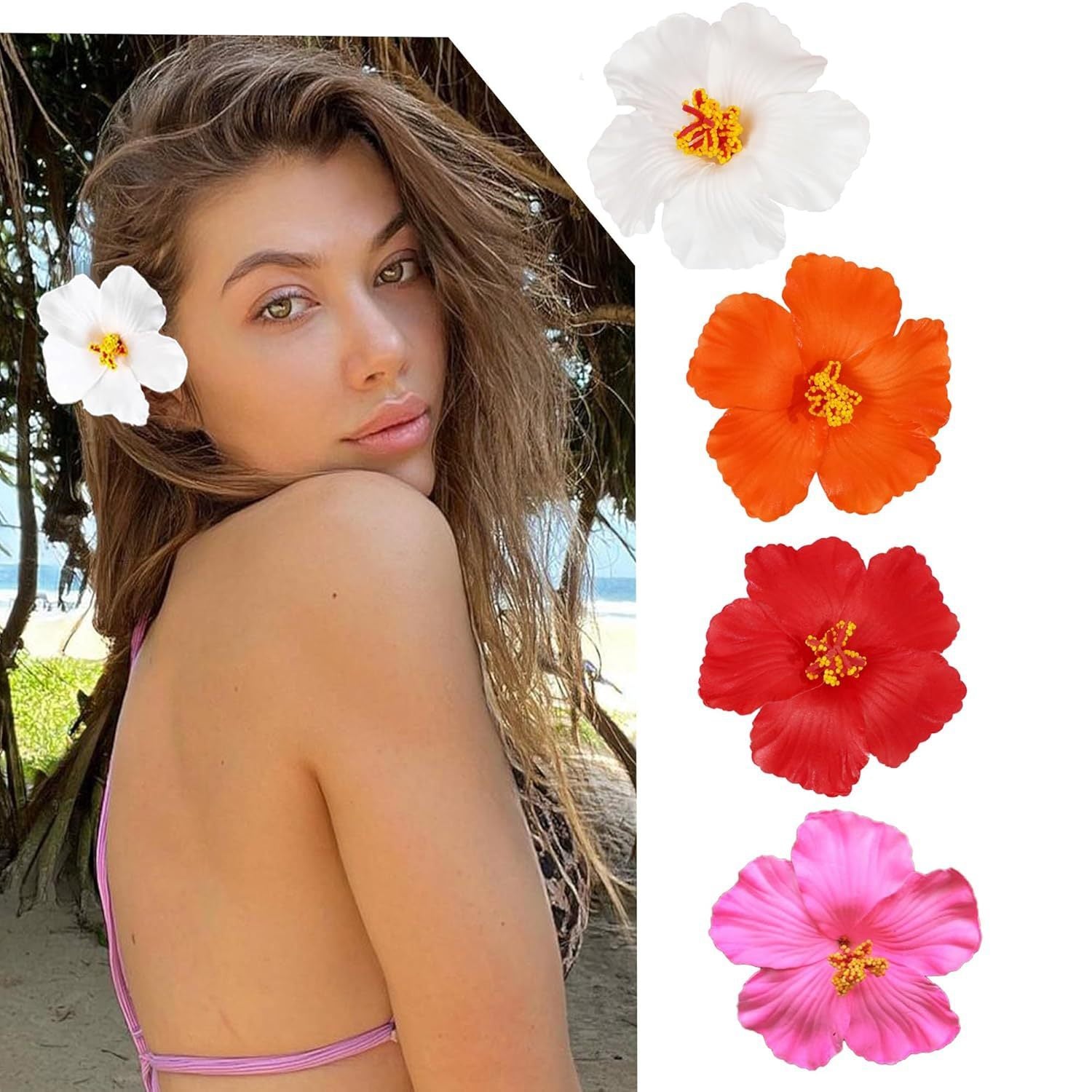 Popular Best Bohemian Beach Vacation Flower Hair Clip For Women Fashion Girl Accessories