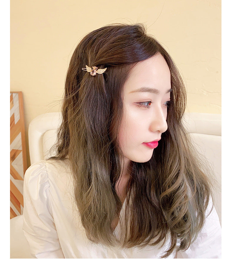 Best Nice Alloy Angel Wings Crystal Hair Clip
