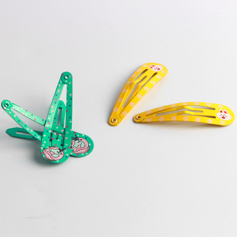 Printing Hairpin Headdress Hair Hairwear Side Clip