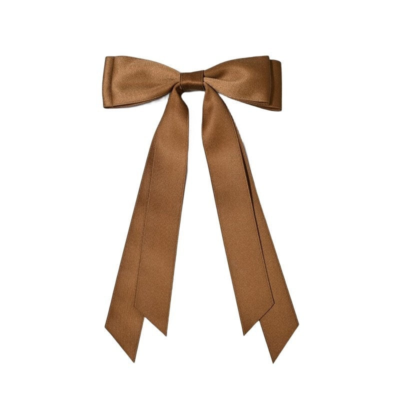 Bow Spring Clip Hairpin Sweet Double Large Ribbon Hairpin Long Ribbon Hair Accessories