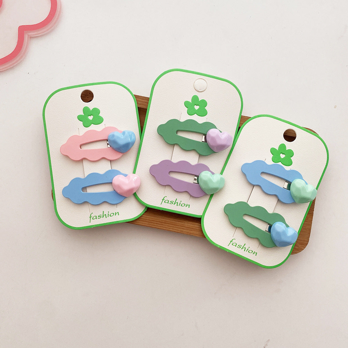 Women's Fashion Versatile Clashing Color Hollow Cloud Hair Clip