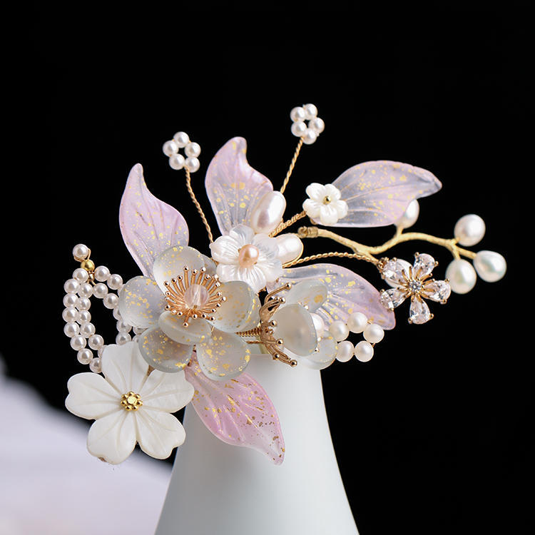 Ancient Style Handmade Hair Crown Fringed Gradient All-match Hair Accessories