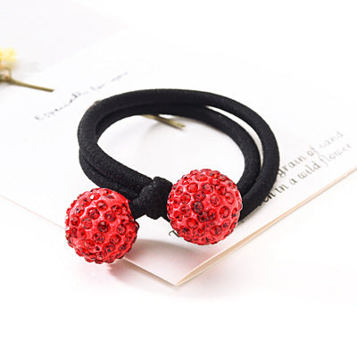 Rhinestone Ball Hair Ring Hair Accessories  Sweet Hair Elastic Band