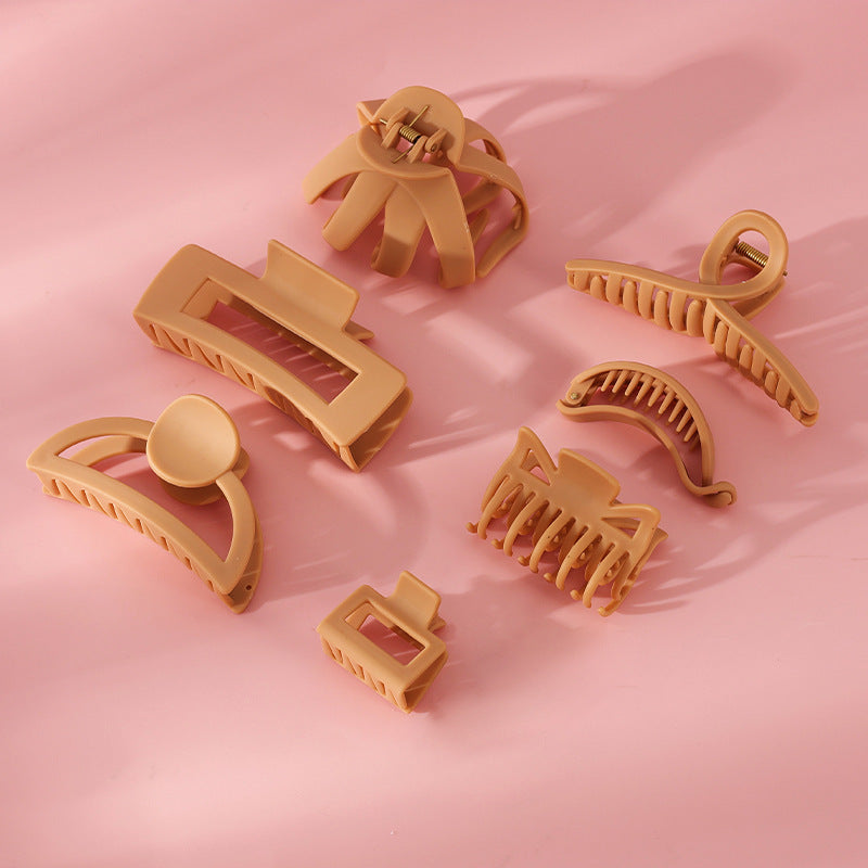 Women's Fashion Simple Solid Color Shark Barrettes
