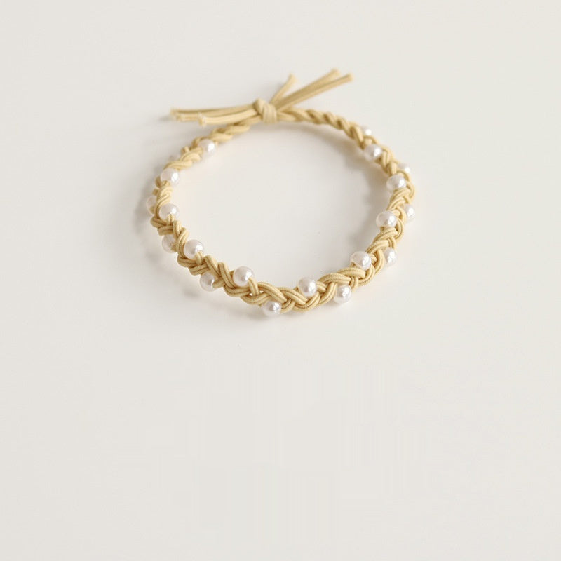 Hair Ring Handmade Pearl Bowknot Headband
