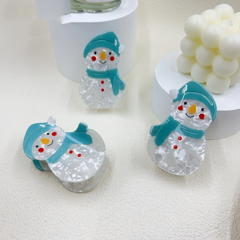 Christmas Cute Ice Man Barrettes