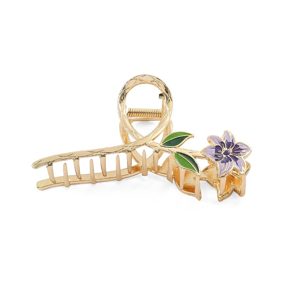 Elegant Graceful Barrettes Lily Flower Hair Claw