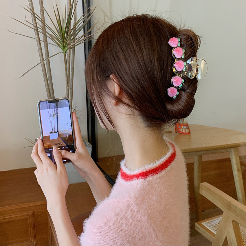 Women's Transparent Cute Sweet Cream Gum Hair Clip
