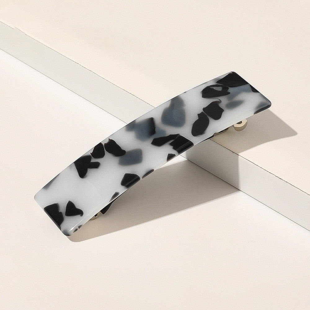 Retro Square Shape Grabbing  Acetate Sheet Spring Chuck Hair Clip