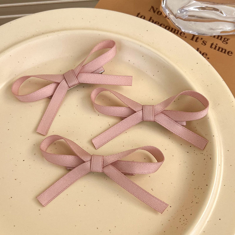 French Lace Style Clip Sweet And Spicy Atmosphere Ribbon Small Bowknot Woven Barrettes Princess Hairstyle Headdress Clip