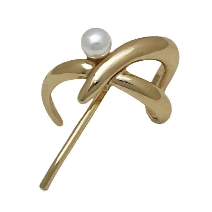 Ins Style Barrettes Ponytail Release Buckle Retro Pearl