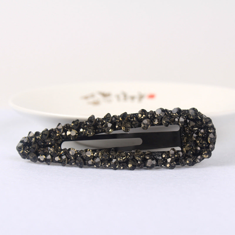 Diamond Colorful Crystals Rectangular BB Clip Break Hair Side Bang Clip