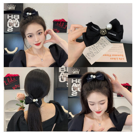 Retro Exquisite Camellia Bowknot-shape Lock Hair Clip