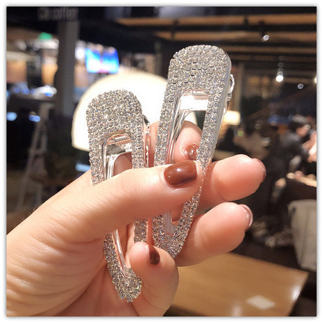Shiny Crystal Hair Clip For Women Girls