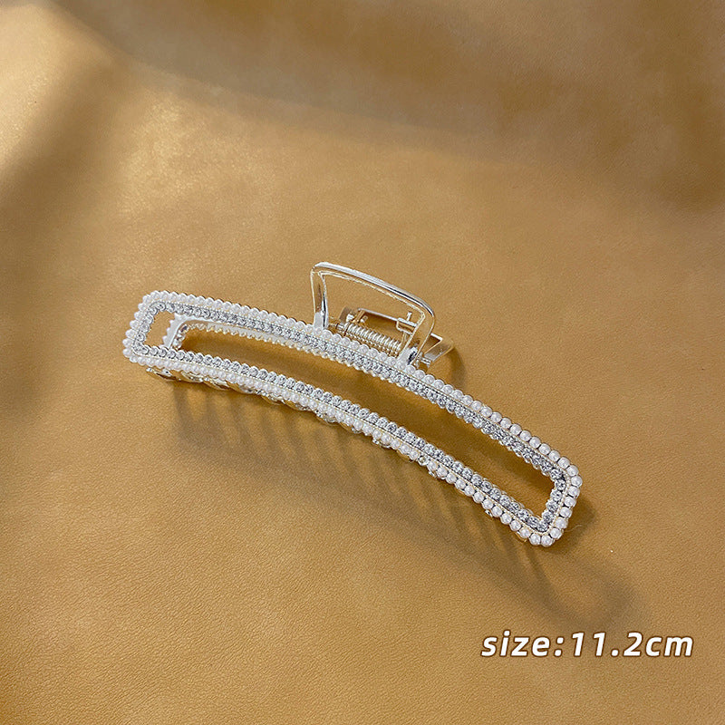 Best Women's Fashion Pearl Rhinestone Hair Clip Hair Claw