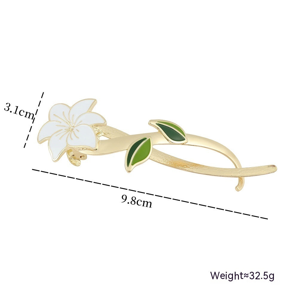 Elegant Graceful Barrettes Lily Flower Hair Claw